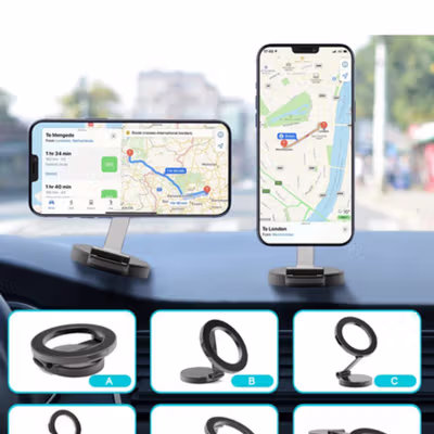 Calder Holder HP Mobil Magnetic 360 Rotation Car Phone Holder - H800 - Gray — gambar 3