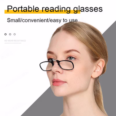 HZ Kacamata Baca Jepit Hidung Rabun Dekat Nearsighted Reading Glasses Plus 1.50 - F2304 - Black — gambar 3
