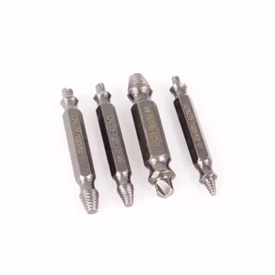 Taffware Mata Bor Screw Extractor Broken Striped Screw Remover 4 PCS - S2 - Silver — gambar 3