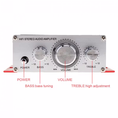 TaffSTUDIO LEPY HiFi Stereo Amplifier Speaker Audio 2 Channel 20W - HY-2001 - Red — gambar 3