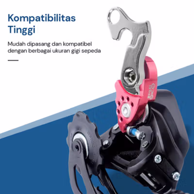 FOXRACE Kait Ekor Belakang Konverter Derailleur Sepeda Tail Hook MTB - LU001 - Silver — gambar 3