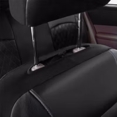 HOTSELE Set Sarung Cover Jok Mobil Universal PU Leather 9PCS - HTS94 - Black — gambar 3