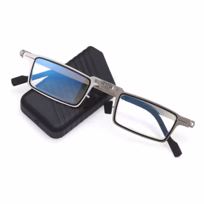FANCC Kacamata Baca Rabun Dekat Glasses Anti Blue Light Lensa Plus 1.0 - F400 - Black — gambar 3