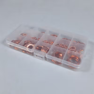 Lissony Ring Baut Gasket Bolt and Nut Flat Ring Tembaga M5-M20 280 PCS - L2280 - Golden — gambar 3