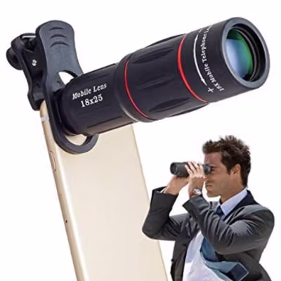 APEXEL 2 in 1 Lensa Kamera Smartphone Telephoto 18X with Tripod Mini - APL-T18ZJ - Black — gambar 3