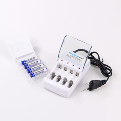 Doublepow Charger Baterai Rechargeable 4 Slot AA AAA with AAA 4 PCS - DP-B02 - White — gambar 3