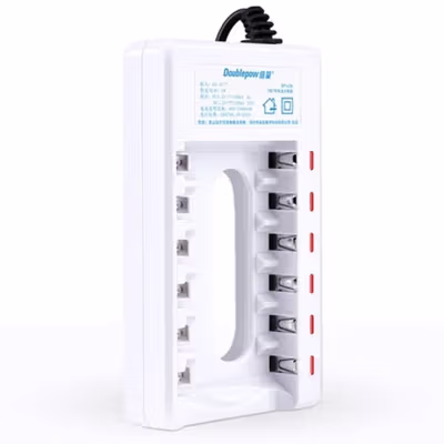 Doublepow Charger Baterai Rechargeable 6 Slot AA AAA with AA AAA 6 PCS - DP-U06 - White — gambar 3