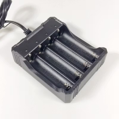 Hong Dong Charger Baterai 4 Slot 18650 Li-Ion LED Light 4.2V 1200mA - MS-404A - Black — gambar 3