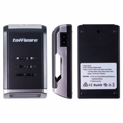 Taffware Charger Baterai 4 Slot AA AAA Ni-CD Ni-MH with LCD Display - C905W - Black — gambar 3