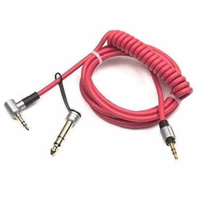 AUX Audio Cable Pro Detox 3.5 and 6.5mm Male to Male - AV141 - Red — gambar 3