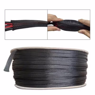 Shinee Pembungkus Kabel Listrik Nilon Flame Retardant 12mm x 5M - SHP-12 - Black — gambar 3