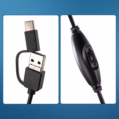 TaffOmicron Kamera Endoskop Pembersih Telinga Endoscope USB 3 in 1 - i96 - Black — gambar 3