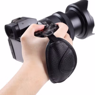 TOAZOE Hand Grip Wrist Strap Camera DSLR Leather for Nikon Canon - TZ-42 - Black — gambar 3