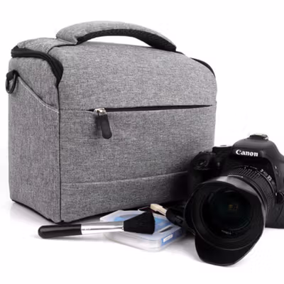 Fottos Tas Kamera Selempang DSLR Waterproof Nilon - YK505 - Gray — gambar 3