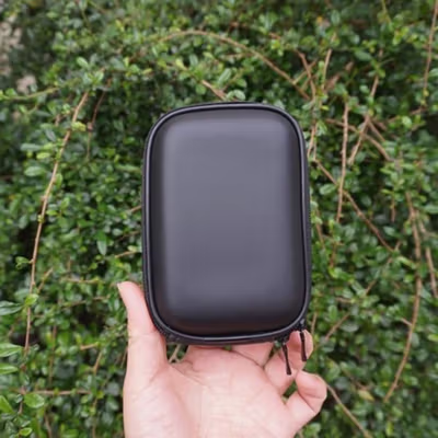 Hardcase EVA Protective Bag untuk Kamera Aksi Action Cam Earphone TWS - VBG-E10 - Black — gambar 3