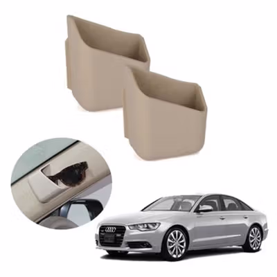 Auto Sport Kantung Pillar Pocket Mobil Sekat Penyimpanan Barang - KMS-933 - Cream — gambar 3