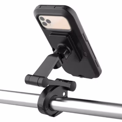 AZM Holder Smartphone Sepeda Adjustable Bicycle Phone Case - CY-N5 - Black — gambar 3