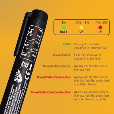 Brake Fluid Oil Tester Minyak Rem 5 Indikator LED - HB050 - Black — gambar 3