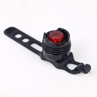 TaffLED Lampu Belakang Sepeda Silicon Strap Waterproof CR2032 Battery - 558 - Black — gambar 3