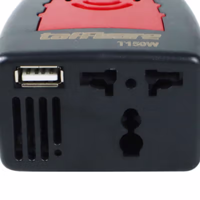 Taffware Car Inverter DC 12 V to AC 220V 5V USB 150W - T150W - Black/Red — gambar 3