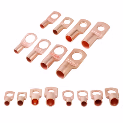 Taffware Skun Kabel Ring Copper Ring Terminal Wire Connector 120 PCS - SC6-25 - Golden — gambar 3