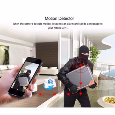 Yisfream Kamera CCTV Indoor Mini WiFi IP Camera IR Detection 480P - Y-36 - Black — gambar 3
