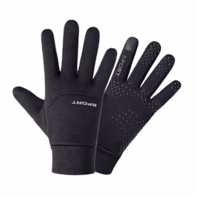 JINHF Sarung Tangan Sepeda Motor Anti Slip Touchscreen Windproof XL - ST23 - Black — gambar 3