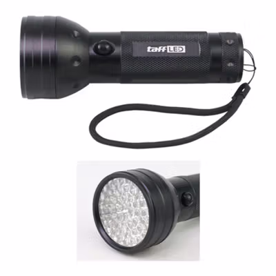 TaffLED Senter UV Ultraviolet Flashlight Waterproof 400nm 51 LED - UV-51 - Black — gambar 3