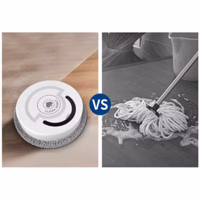 CLEAM Robot Pel Sapu Lantai Microfiber Intelligence Dust Mop - TDJ-08 - White — gambar 3