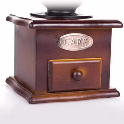 One Two Cups Alat Penggiling Kopi Manual Coffee Grinder Wood 30g - CW85532 - Black — gambar 3