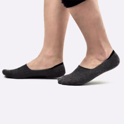 BAMBOO Kaos Kaki Invisible Bawah Mata Kaki Wanita 34-38 6 Pasang - A11319CZ - Black — gambar 3