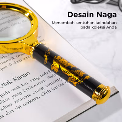 Kaca Pembesar Handheld Magnifying Glass Lup Magnifier 60mm 10X - Transparent — gambar 3