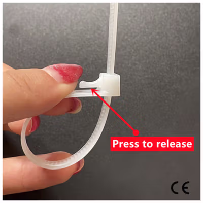 TaffGUARD Kabel Ties Cable Organizer Reusable 8x450mm 100 PCS - NL8 - White — gambar 3