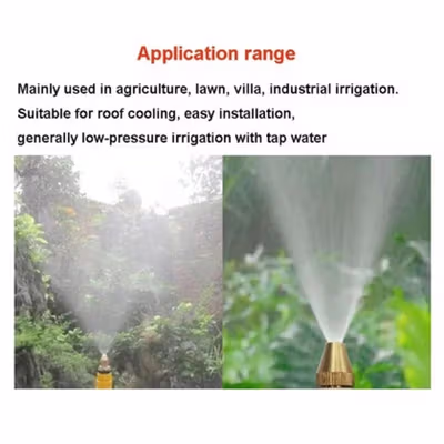 Taffware Drip Irigasi Taman Water Mist Sprinkler Nozzle Brass 1/2 Inch - JM008 - Copper — gambar 3