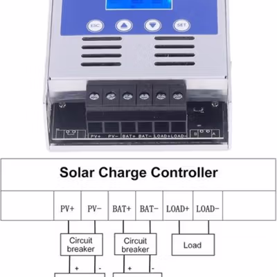 SolaBright Solar Charge Controller MPPT Regulator 12V/24V/36V/48V 60A - MPPT-6048 - Silver — gambar 3
