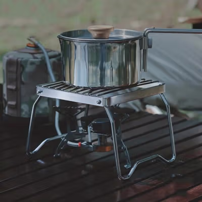 Goyana Alat Panggang Lipat Portable Outdoor Grill Stove Foldable - GY145 - Silver — gambar 3