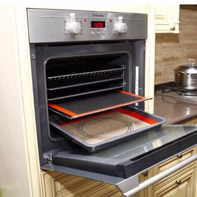 GTLCONIE Alas Masak Silicone Non Stick Oven Baking Tray Mat 40x30cm - A004 - Black/Brown — gambar 3