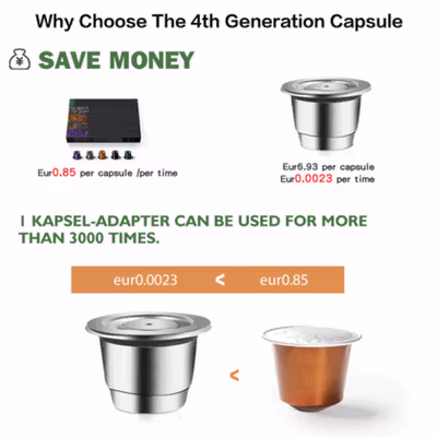 iCafilas Refillable Coffee Capsule Stainless Steel 1 PCS for Nespresso - Silver — gambar 3