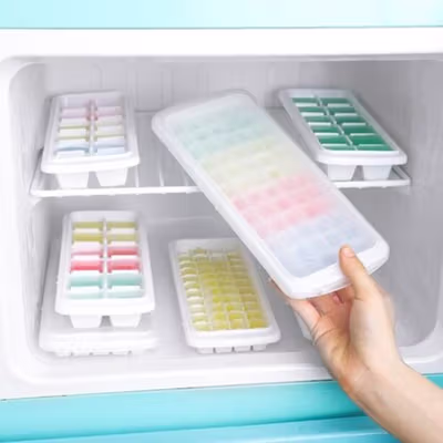SSGP Cetakan Es Batu Jelly Kotak Ice Cube Tray 12 Grid - DY0972 - White — gambar 3