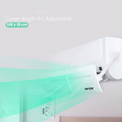 TaffHOME Cover Angin AC Adjustable Windshield Deflector 108x18cm - WB600 - White — gambar 3