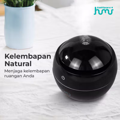 Taffware HUMI Air Humidifier Mini Ultrasonic Aroma Diffuser 130ml - K-003-1 - Black — gambar 3