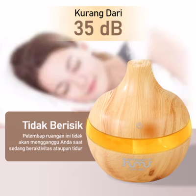 Taffware HUMI Air Humidifier Mini Ultrasonic Aroma Diffuser RGB 300ml - KJR-J003 - Wooden — gambar 3