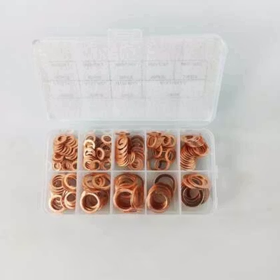 Taffware Ring Baut Gasket Bolt & Nut Flat Ring Tembaga 200 PCS - ELC755 - Golden — gambar 3