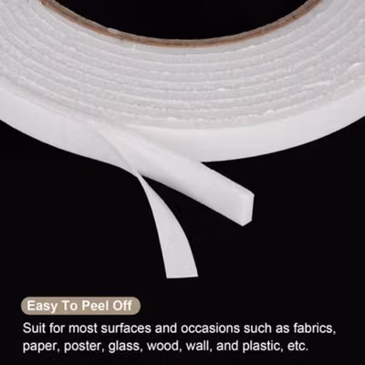 TaffPACK Perekat Double Tape Adhesive No Trace Sticker 20mmx5M - J4703 - White — gambar 3