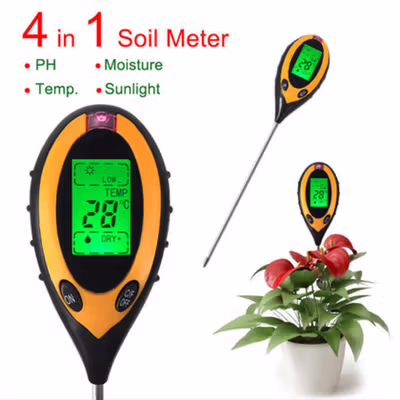 Taffware Pengukur Temperatur dan Kelembapan Tanah Soil PH - TPH01803 - Black — gambar 3