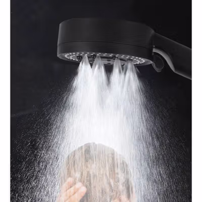 BATHE PROJECT Kepala Shower Mandi 8 Mode Flow Adjustable Shower Head - SH28 - Black — gambar 3
