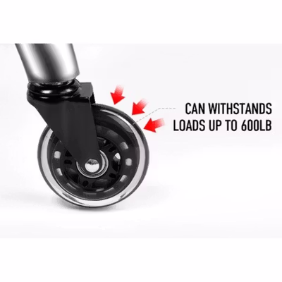 NAIERDI Roda Kursi Kantor Rollerblade Caster 76mm 5 PCS - Caster-001 - Black — gambar 3