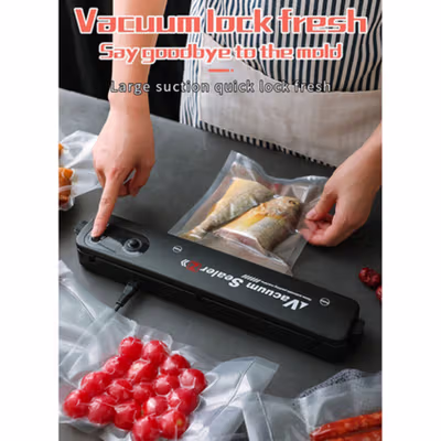 VOCORY Vacuum Sealer Makanan Food Packing Machine 240V 90W - ZKFK-001 - Black — gambar 3