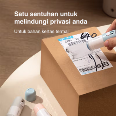 Deli Stempel Penghapus Resi Thermal Paper Coating Liquid 10ml - JQ123 - White — gambar 3