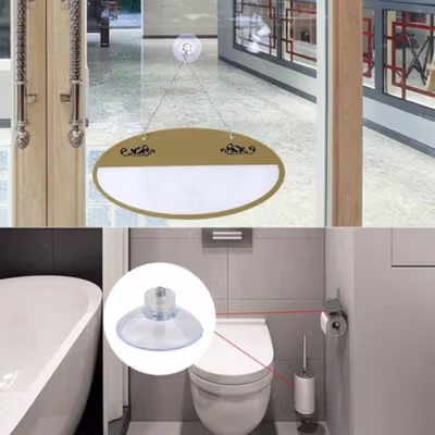 GDR Alat Tempel Dinding Mushroom Head Suction Cup Hook 40mm - G310 - Transparent — gambar 3